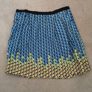 Y2K Vintage Marc Jacobs geometric preppy print silk pleated skirt **HOST PICK**